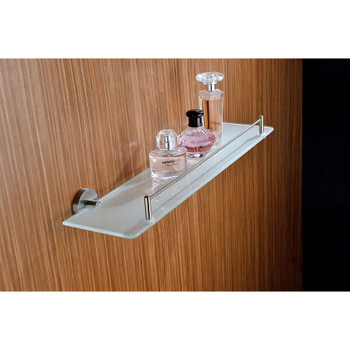 ANZZI Caster Series Glass Shelf In Brushed Nickel - AC-AZ006BN