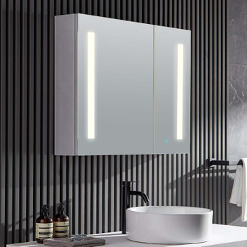 ANZZI Ether 28" x 32" Frameless Led Mirror Bathroom Cabinet - BA-LMDFVCB007AL
