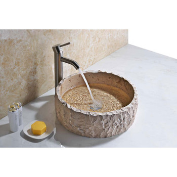 ANZZI Iro Vessel Sink In Classic Cream Marble - LS-AZ8173