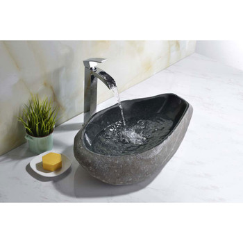 ANZZI Lovro Vessel Sink In Dark River Stone - LS-AZ8179