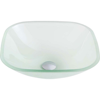 ANZZI Vista Series Deco-Glass Vessel Sink In Lustrous Frosted Finish - LS-AZ081