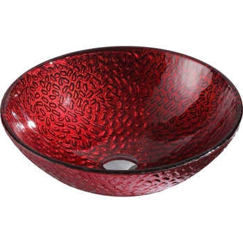 ANZZI Hollywood Series Deco-Glass Vessel Sink In Lustrous Red - LS-AZ8124