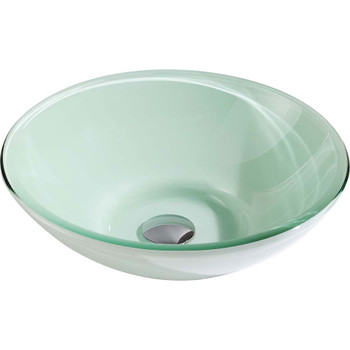 ANZZI Raider Series Deco-Glass Vessel Sink In Lustrous Light Green - LS-AZ8126