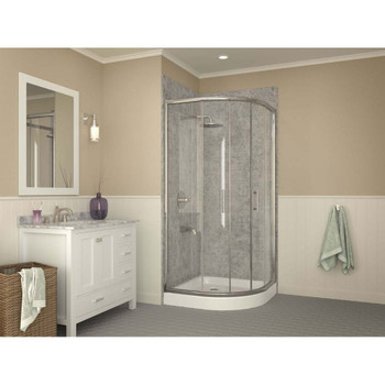 ANZZI Randi 32 x 32 " Neo-Round Double Threshold Shower Base In White - SB-AZ20RO