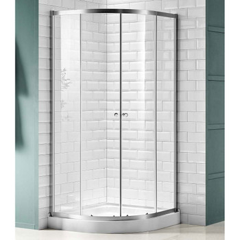 ANZZI Mare 35" x 76" Framed Shower Enclosure with Tsunami Guard In Brushed Nickel - SD-AZ050-01BN