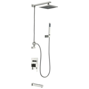ANZZI Byne 1-Handle 1-Spray Tub And Shower Faucet with Sprayer Wand In Brushed Nickel - SH-AZ013BN
