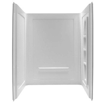 ANZZI Rose 60" x 36" x 74" 3-Piece Diy Friendly Alcove Shower Surround In White - SW-AZ8077