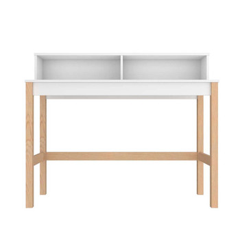 Manhattan Comfort 309AMC157 Bowery Desk in White and Oak