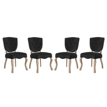 Modway Array Dining Side Chair Set of 4 EEI-3382-BLK Black