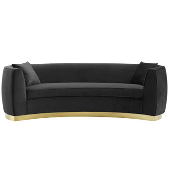 Modway Resolute Curved Performance Velvet Sofa EEI-3408-BLK Black