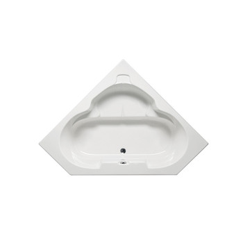 Malibu Abaka Triangle Combination Whirlpool and Massaging Air Jet Bathtub, 59-Inch by 59-Inch by 23-Inch