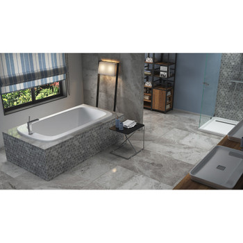 Malibu Bells Rectangle Combination Whirlpool and Massaging Air Jet Bathtub, 60-Inch by 32-Inch by 22-Inch