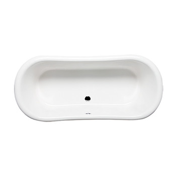 Malibu Blanca Oval Soaking Bathtub, 71-Inch by 31-Inch by 26-Inch, White