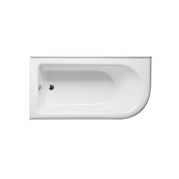 Malibu Broad LH Rectangle Combination Whirlpool and Massaging Air Jet Bathtub, 60-Inch by 32-Inch by 21-Inch