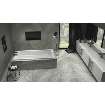 Malibu Cloudbreak Rectangle Soaking Bathtub, 60-Inch by 36-Inch by 22-Inch