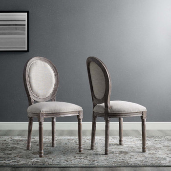 Modway Emanate Dining Side Chair Upholstered Fabric Set of 2 EEI-3467-BEI Beige