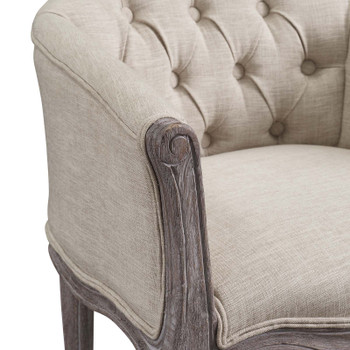 Modway Crown Dining Armchair Upholstered Fabric Set of 4 EEI-3469-BEI Beige