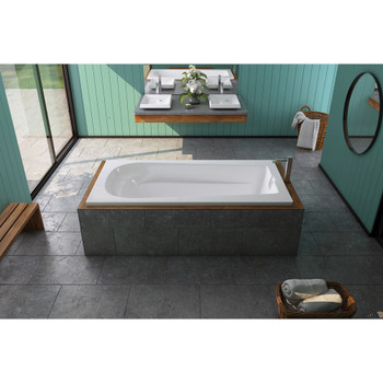 Malibu Fairfield Rectangle Combination Whirlpool and Massaging Air Jet Bathtub, 60-Inch by 32-Inch by 22-Inch