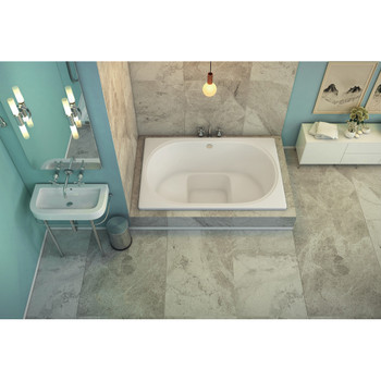 Malibu Honolua Rectangle Soaking Bathtub, 60-Inch by 40-Inch by 22-Inch