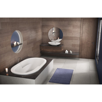 Malibu Marco Oval Soaking Bathtub, 60-Inch by 42-Inch by 22-Inch