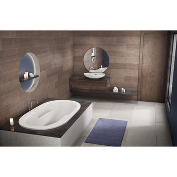 Malibu Marco Oval Whirlpool Bathtub, 72-Inch by 36-Inch by 22-Inch