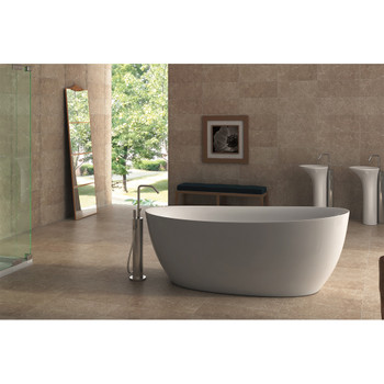 Malibu Muir Oval Soaking Bathtub, 72-Inch by 32-Inch by 28-Inch