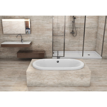 Malibu Pfeiffer Rectangle Whirlpool Bathtub, 71-Inch by 35-Inch by 23-Inch