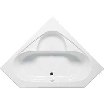 Malibu Puka Triangle Soaking Bathtub, 59-Inch by 59-Inch by 19-Inch