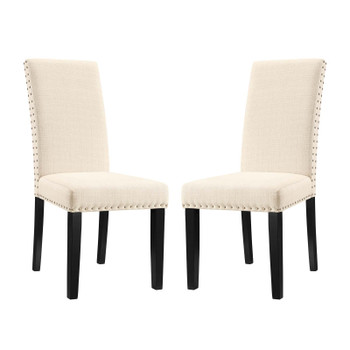 Modway Parcel Dining Side Chair Fabric Set of 2 EEI-3551-BEI Beige