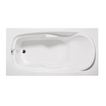 Malibu Tunnels Rectangle Massaging Air Jet Bathtub, 72-Inch by 36-Inch by 22-Inch