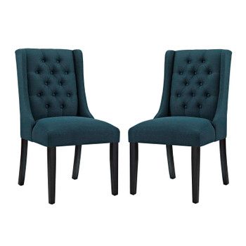 Modway Baronet Dining Chair Fabric Set of 2 EEI-3557-AZU Azure