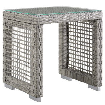 Modway Aura 6 Piece Outdoor Patio Wicker Rattan Set EEI-3559-GRY-GRY-SET Gray Gray