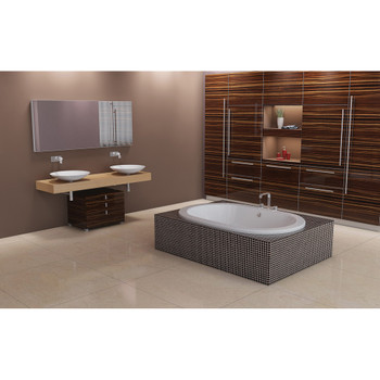 Malibu Waikki Oval Soaking Bathtub, 66-Inch by 44-Inch by 23-Inch