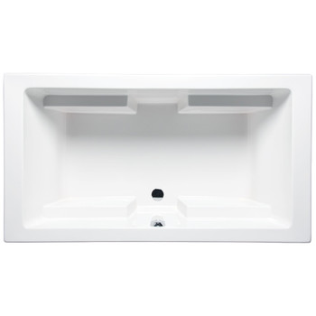Malibu Westport Rectangle Combination Whirlpool and Massaging Air Jet Bathtub, 72-Inch by 34-Inch by 22-Inch
