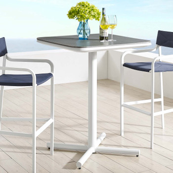 Modway Raleigh Outdoor Patio Aluminum Bar Table EEI-3575-WHI White