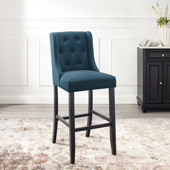 Modway Baronet Tufted Button Upholstered Fabric Bar Stool EEI-3741-AZU Azure