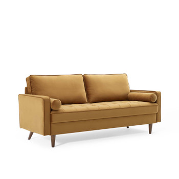 Modway Valour Performance Velvet Sofa EEI-3764-COG Cognac