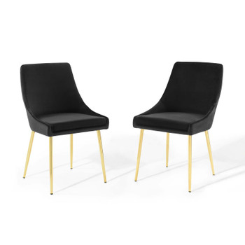 Modway Viscount Performance Velvet Dining Chairs - Set of 2 EEI-3808-GLD-BLK Gold Black