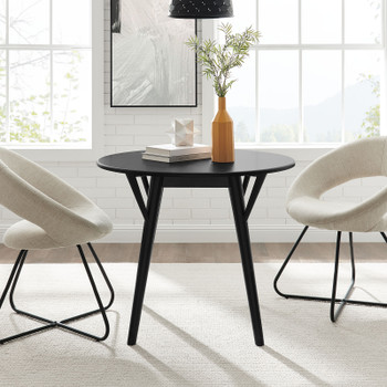 MODWAY Gallant 36" Dining Table Black Black EEI-5515-BLK-BLK