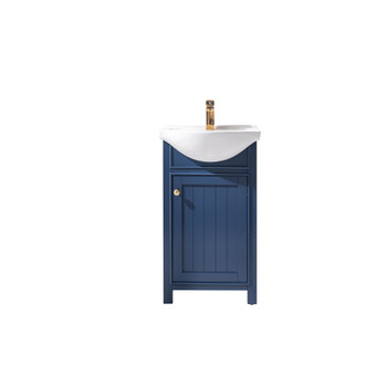 Design Element Marian 20" Single Sink Vanity In Blue