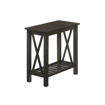 Furniture of America IDF-AC343DG Quint 1-Shelf Side Table in Dark Gray