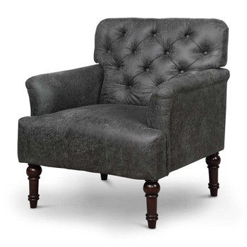 Furniture of America IDF-AC6970GY Coree Contemporary Tufted Accent Chair