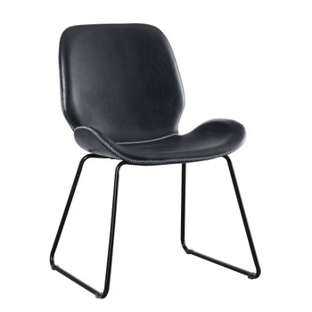 Furniture of America IDF-AC6532BK Etinne Contemporary Curved Accent Chair in Black