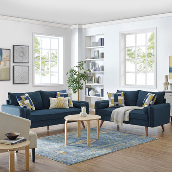 Modway Revive Upholstered Fabric Sofa and Loveseat Set EEI-4047-AZU-SET Azure