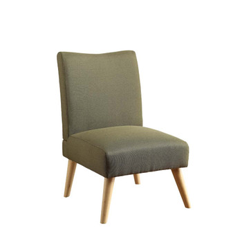 Furniture of America IDF-AC6188GR Limoges Mid-Century Modern Upholstered Accent Chair in Green