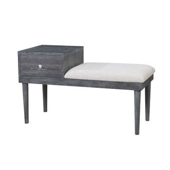 Furniture of America IDF-BN6294BR Bethal Mid-Century Modern 1-Drawer Accent Bench