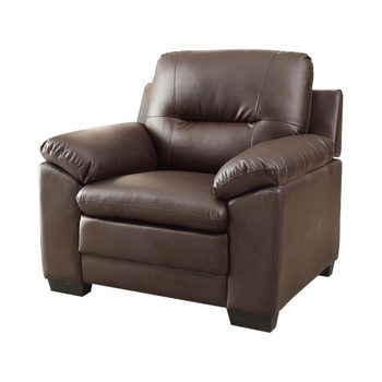 Furniture of America IDF-6324BR-CH Tory Contemporary Upholstered Arm Chair in Brown