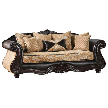 Furniture of America IDF-6423-SF Byling Traditional Chenille Sofa