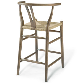 Modway Amish Wood Counter Stool Set of 2 EEI-4165-GRY Gray