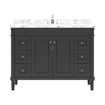 Virtu USA ES-40048-CMSQ-ES-NM Tiffany 48" Bath Vanity in Espresso with Cultured Marble Quartz Top and Sink